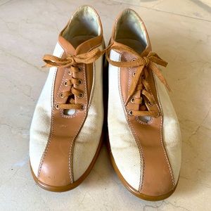 Tod’s Canvas and Leather Driving Shoes Size 8